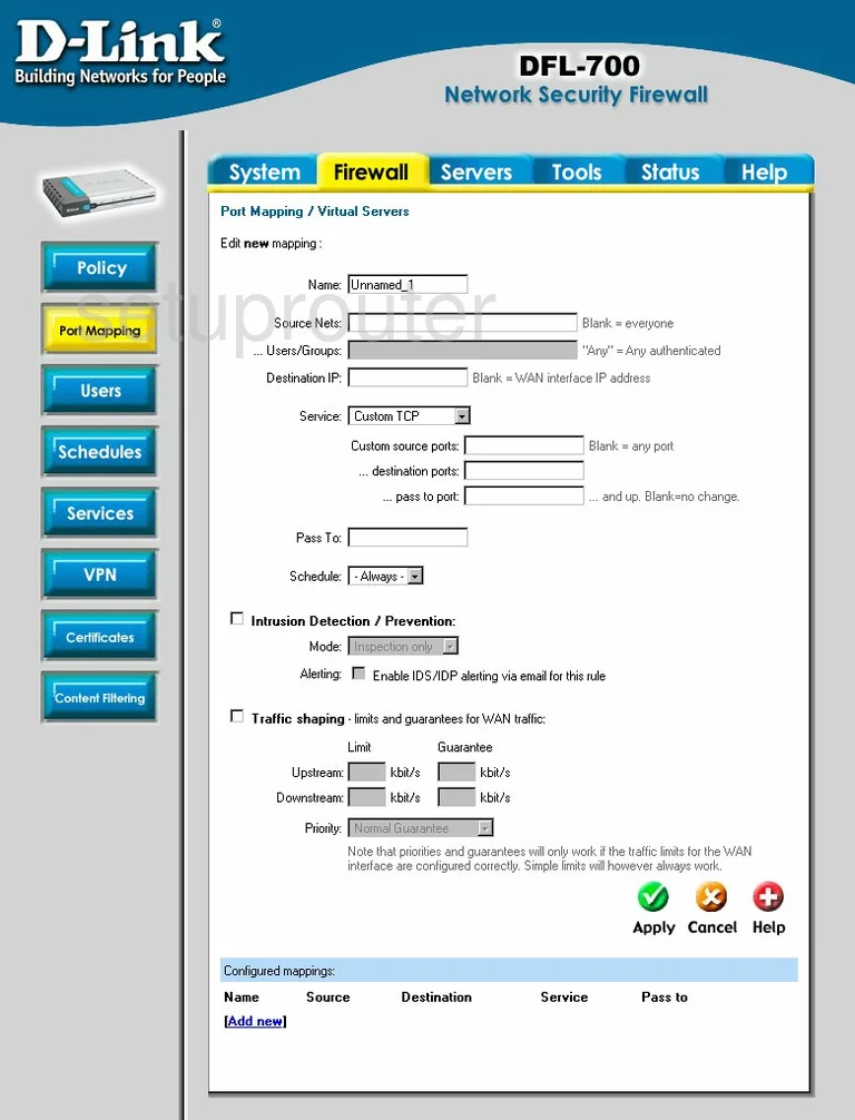 router port mapping