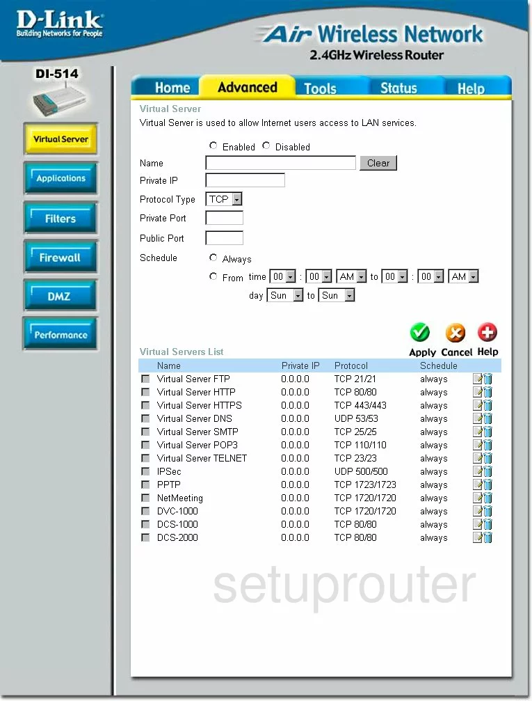 port forwarding nat screenshot