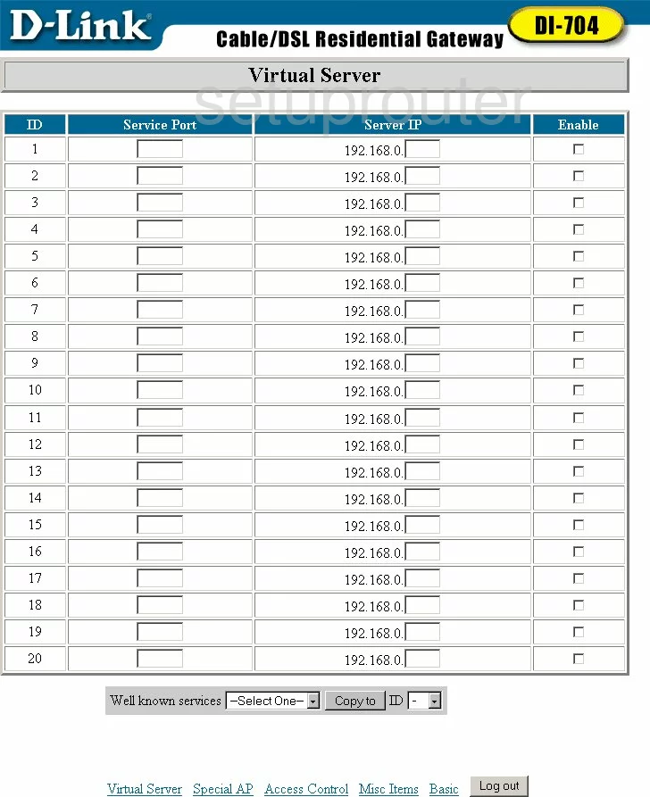 port forwarding nat screenshot