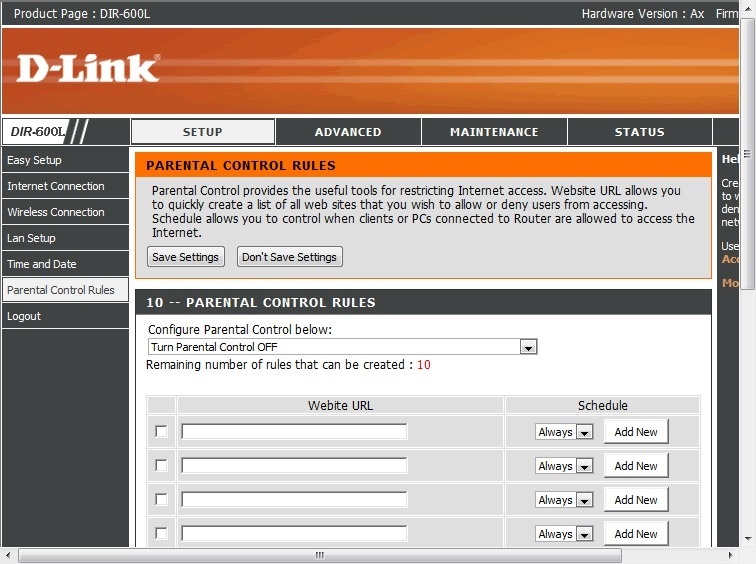 All Screenshots for the Dlink DIR-600L