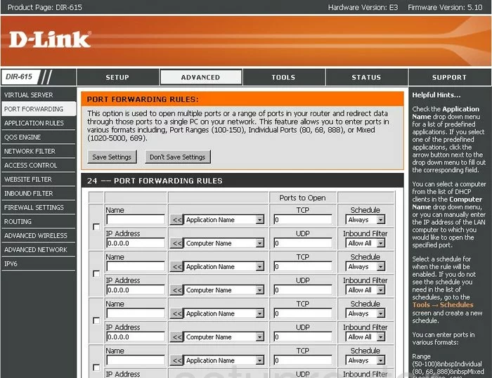 port forwarding nat screenshot