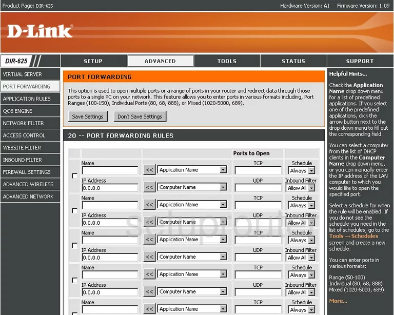 port forwarding nat screenshot