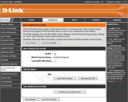 Dlink DIR-860L Screenshots