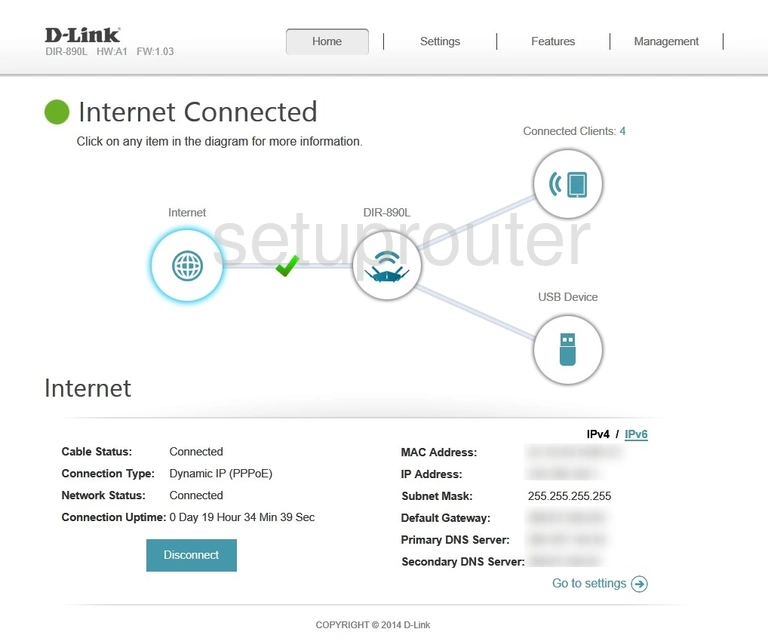 router status mac address internet IP