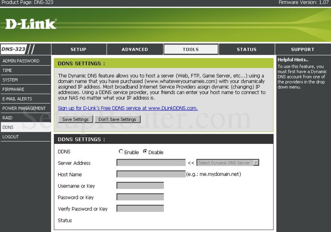 D link dns 323 настройка