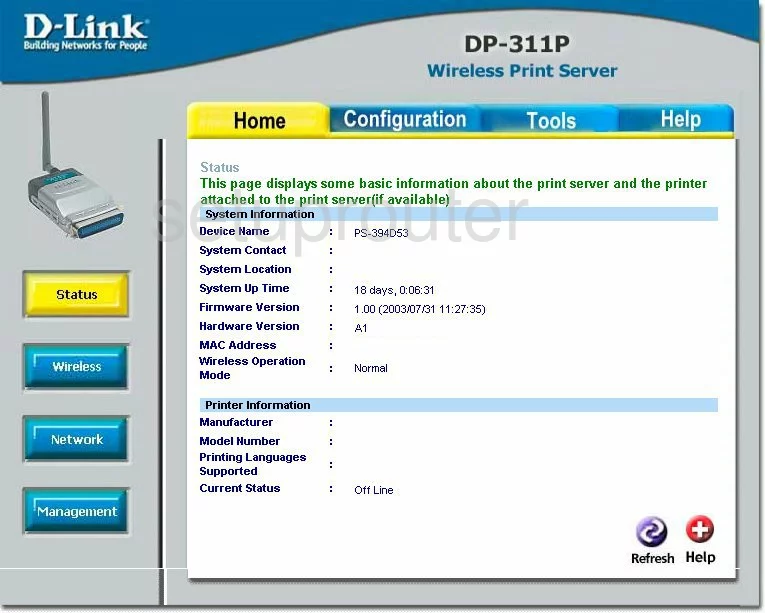 router status mac address internet IP