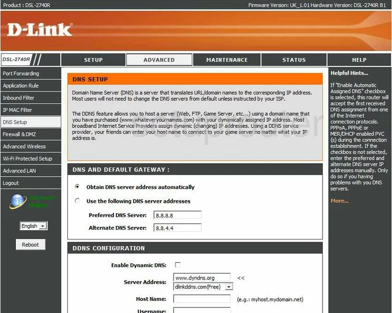 router dns setting