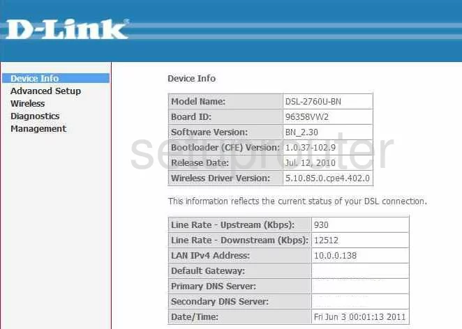 router status mac address internet IP