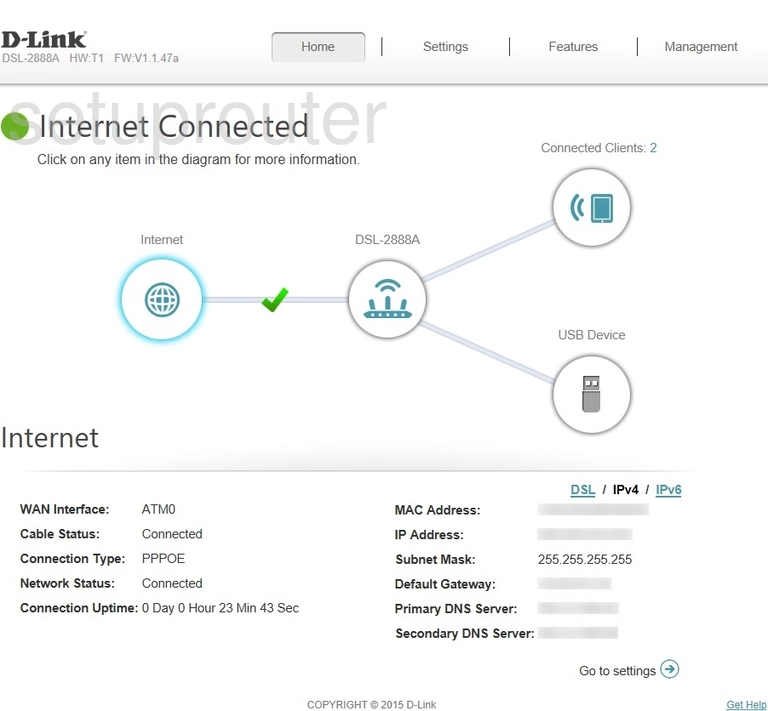 router status mac address internet IP