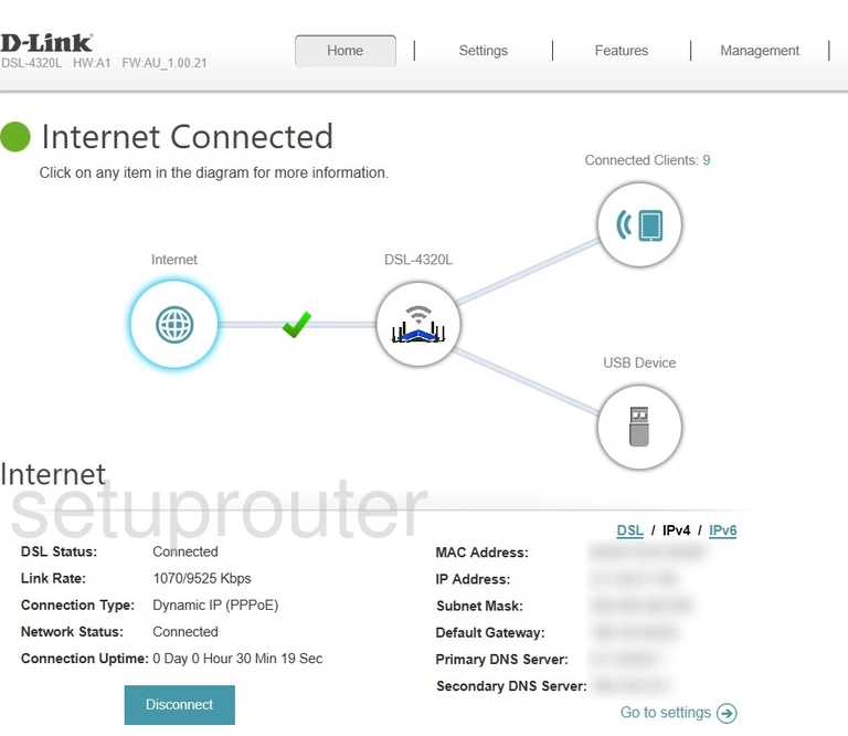 router status mac address internet IP