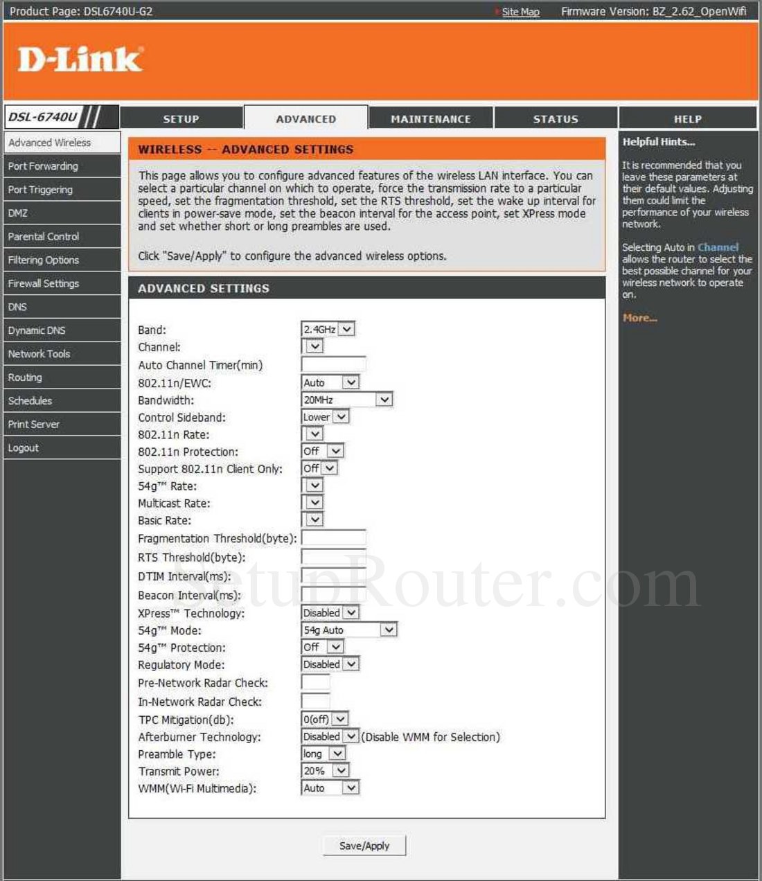 D link dsl 6740u настройка