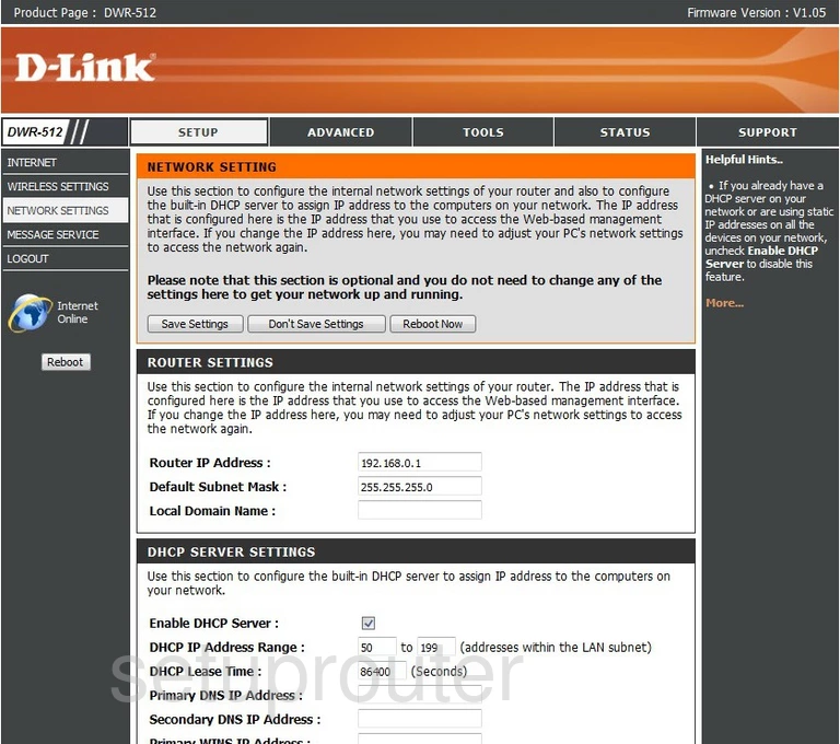 router IP address lan home network