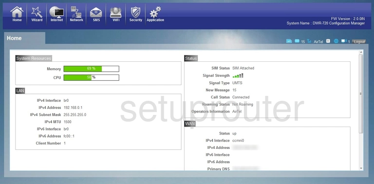 router status mac address internet IP