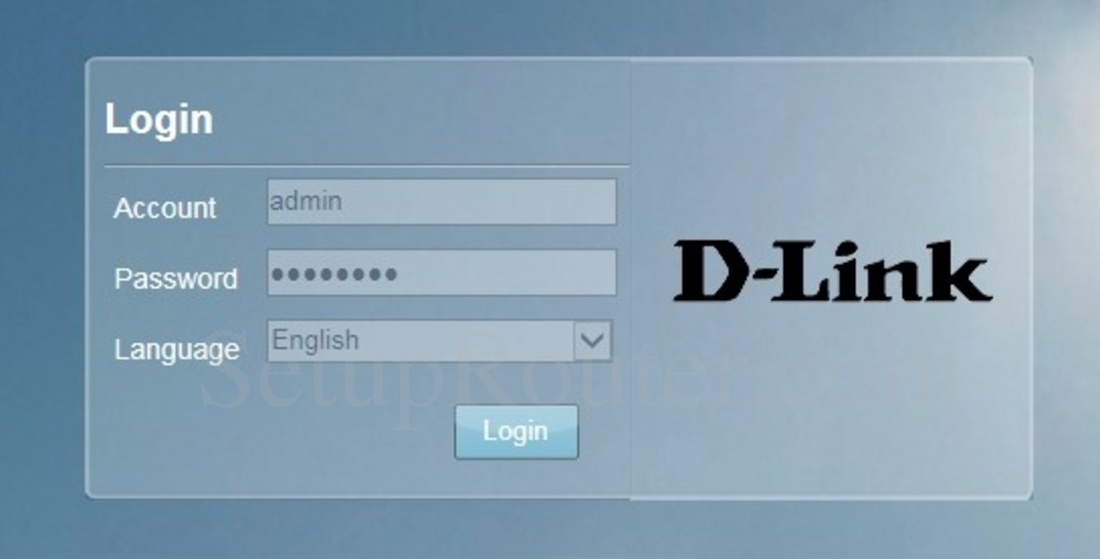 Dlink DWR730 Screenshot Login