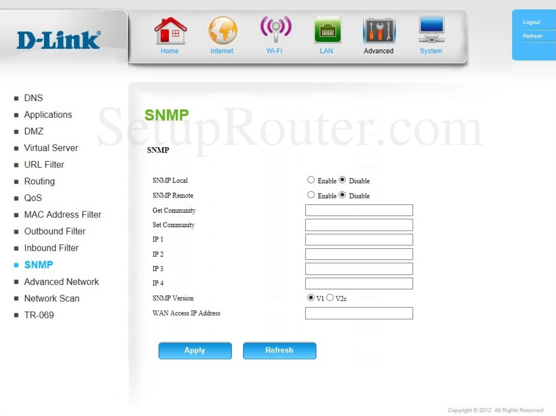 Настройка snmp на коммутаторе d link