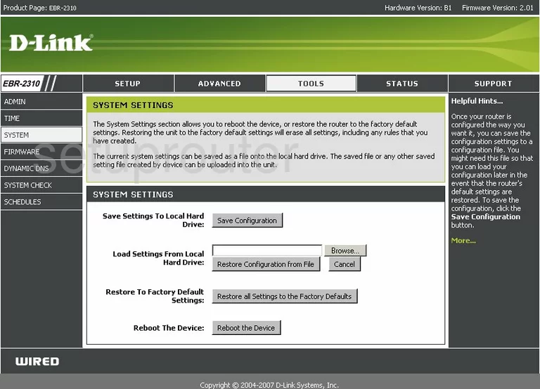 router status mac address internet IP