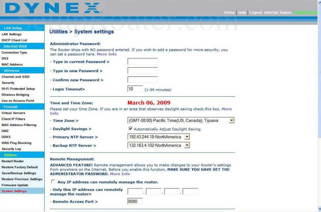 set up a new password for dynex router set up a new password for dynex router
