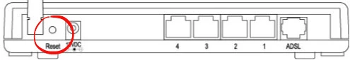 router reset factory settings