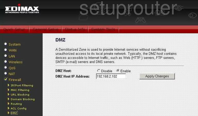 router dmz demilitarized zone port forward
