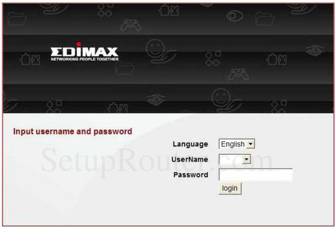 Edimax AR7284WnA Screenshot Login