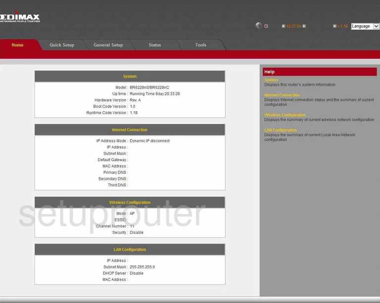 router status mac address internet IP