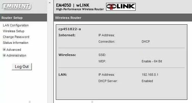 router status mac address internet IP