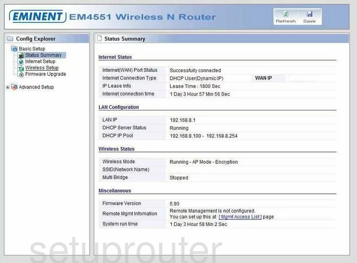 router status mac address internet IP