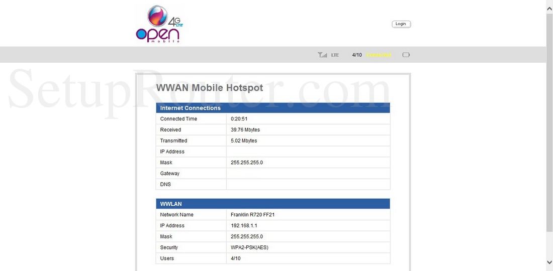 Franklin Wireless R720 Screenshot HomeLoggedOut Franklin Wireless R720 Screenshot HomeLoggedOut