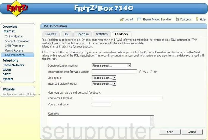 router dsl settings