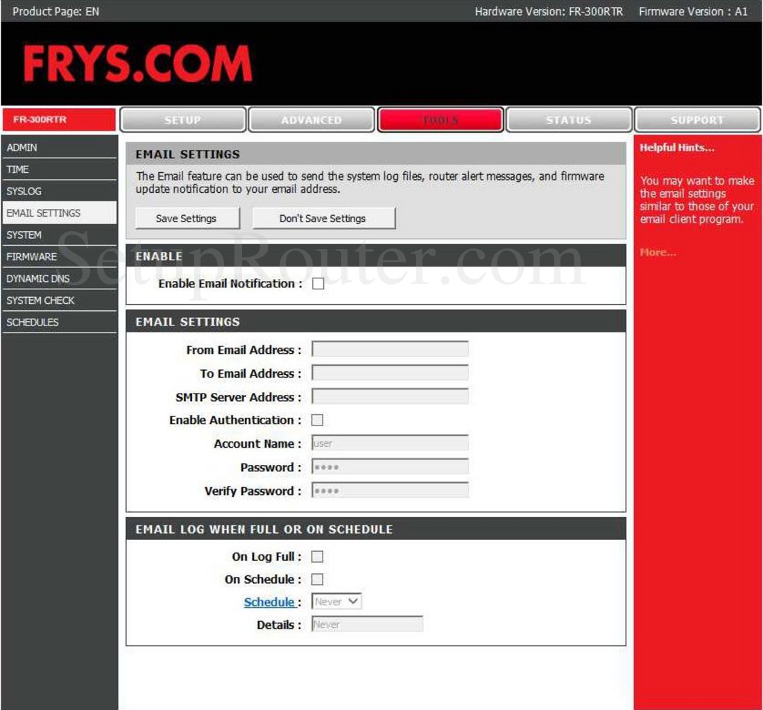 frys-fr-300rtr-screenshot-email-settings