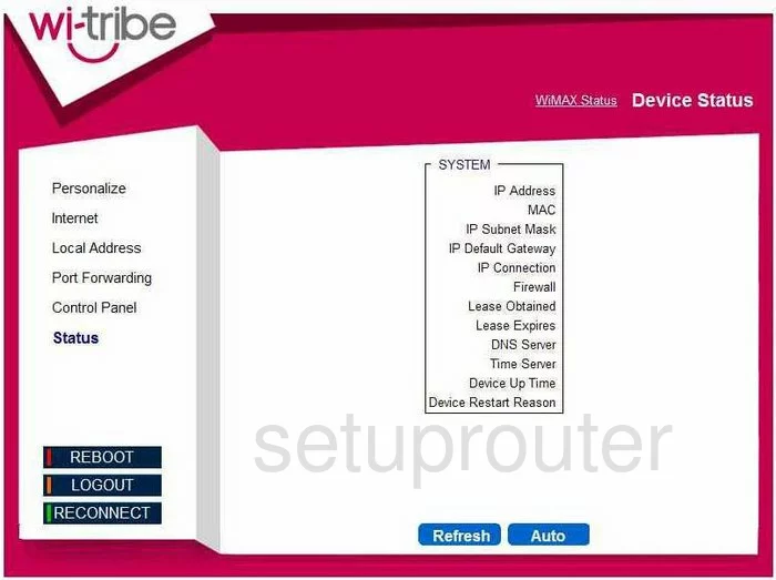 router status mac address internet IP