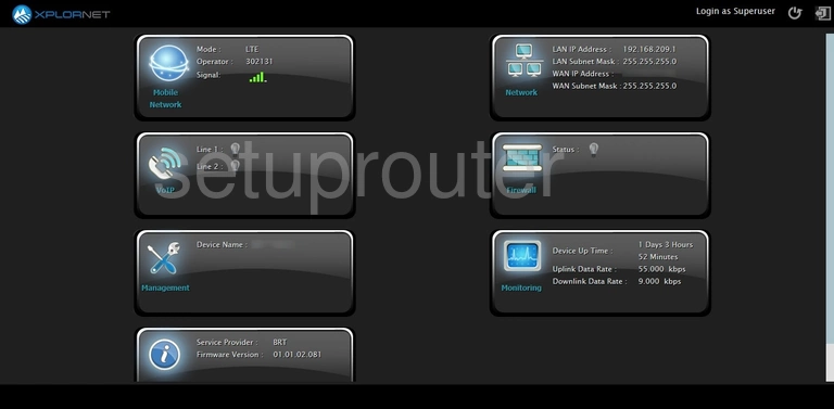 router status mac address internet IP