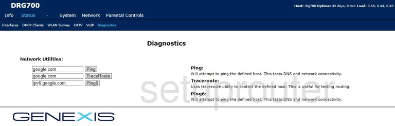 router diagnostics ping tracert