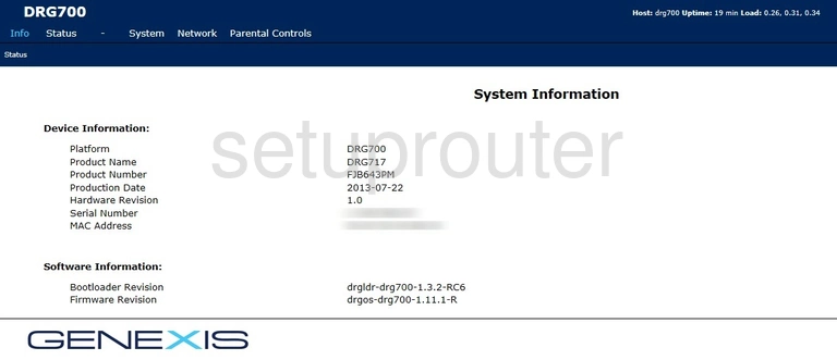 router status mac address internet IP