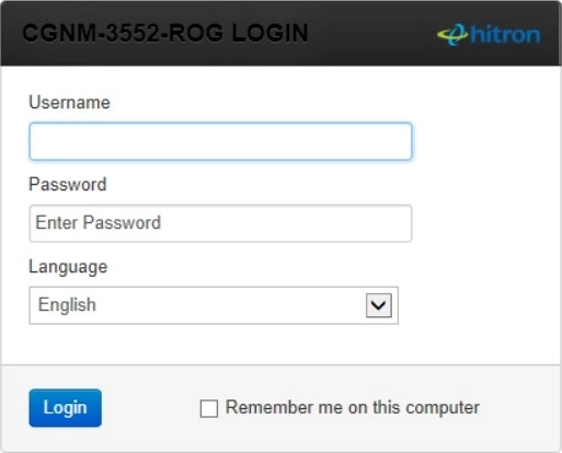 router login screen