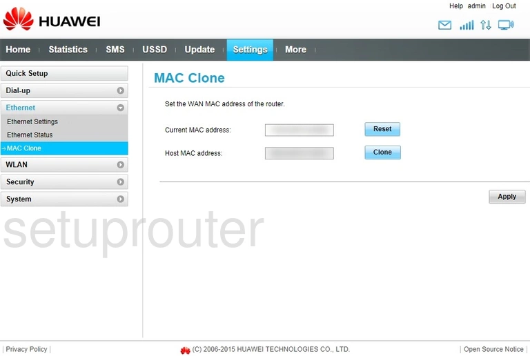 router mac address