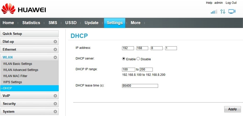 Huawei настройка dhcp сервера