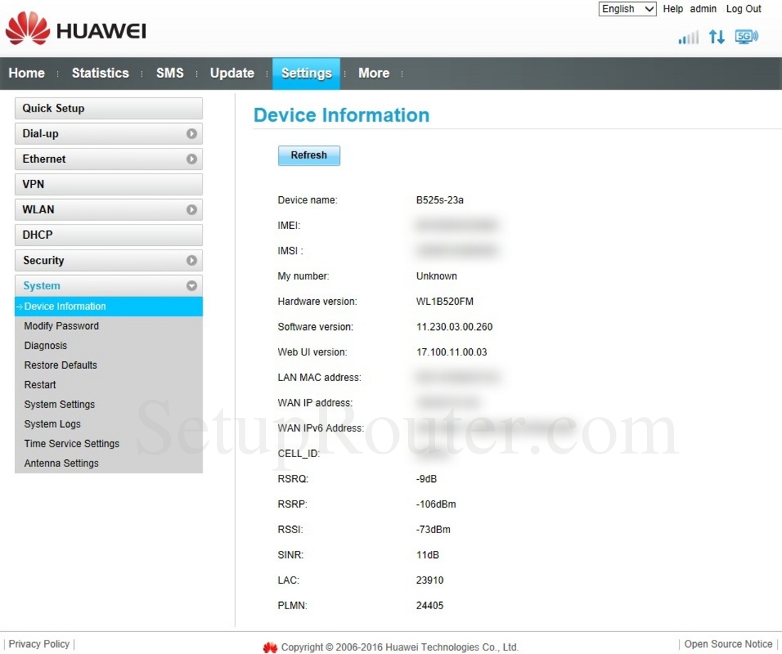 B525 huawei изменить ttl