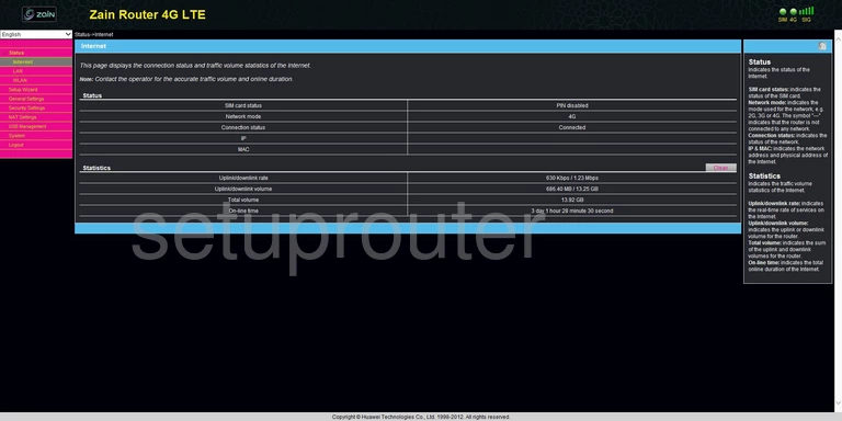 router status mac address internet IP