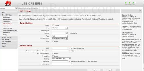 Setup Wifi On The Huawei B593