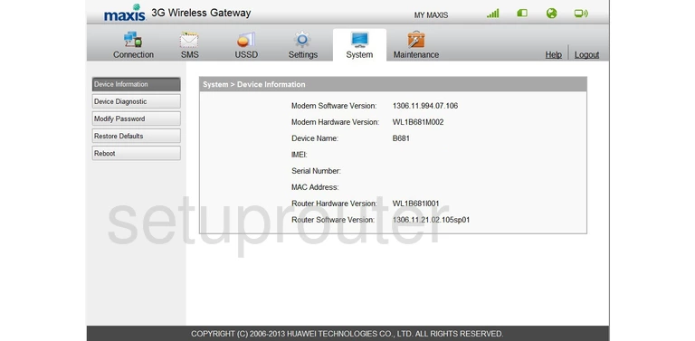 router status mac address internet IP