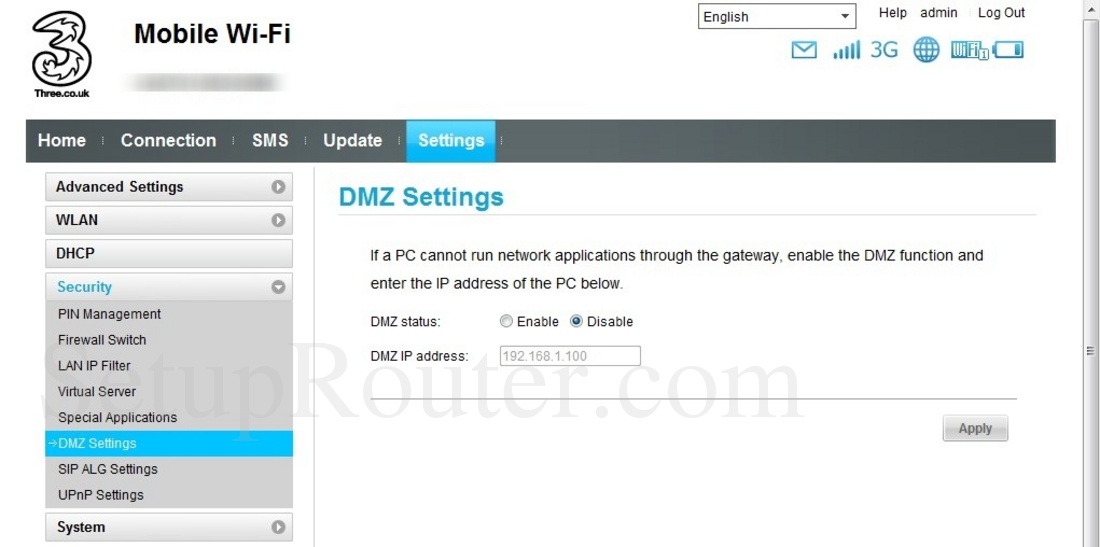 Настройка dmz huawei модем