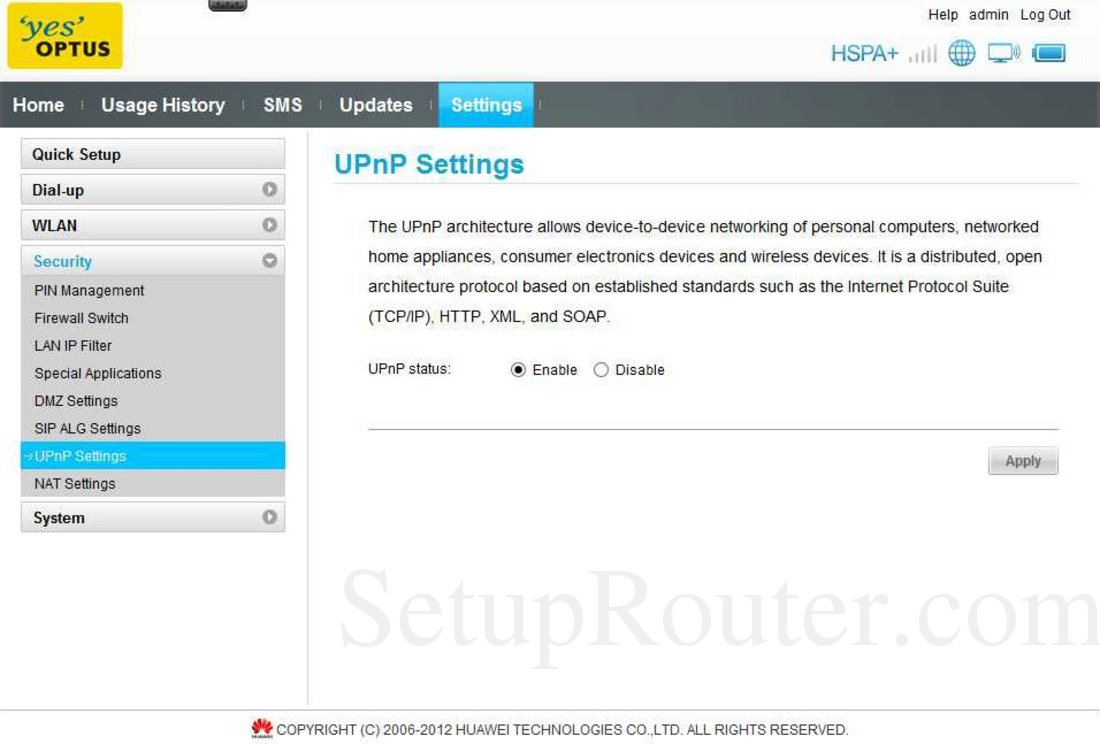 Настройки upnp huawei что это