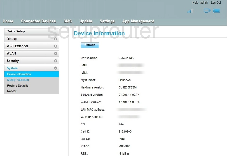 router status mac address internet IP