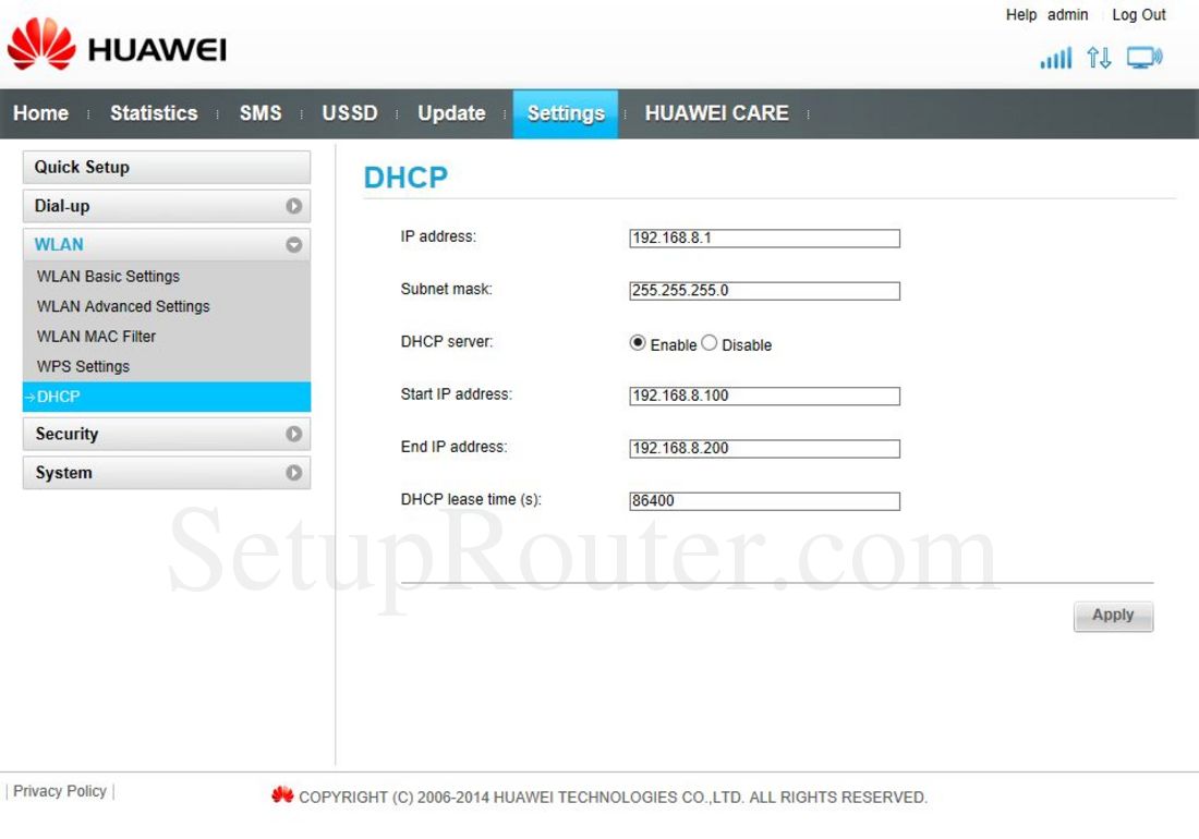 Huawei настройка dhcp сервера