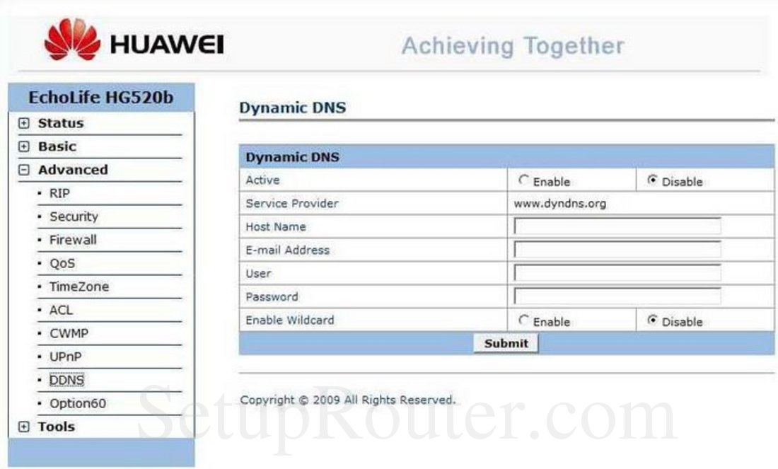 Изменить dns в роутере huawei