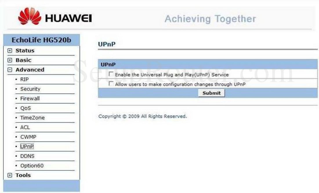 Настройки upnp huawei что это