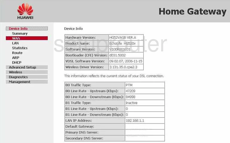 router status mac address internet IP