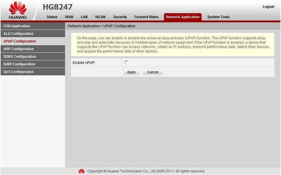 Настройки upnp huawei что это