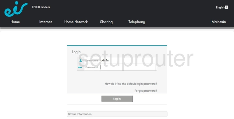 router login screen